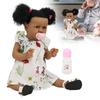 23-дюймовый набор для кукол Reborn Baby, ручная работа, черные волосы, кожа, девочка, кукла, модные детские игрушки, подарок, карие глаза