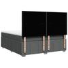 Box Spring Bed with Mattress Dark Grey 180 x 200 cm Fabric