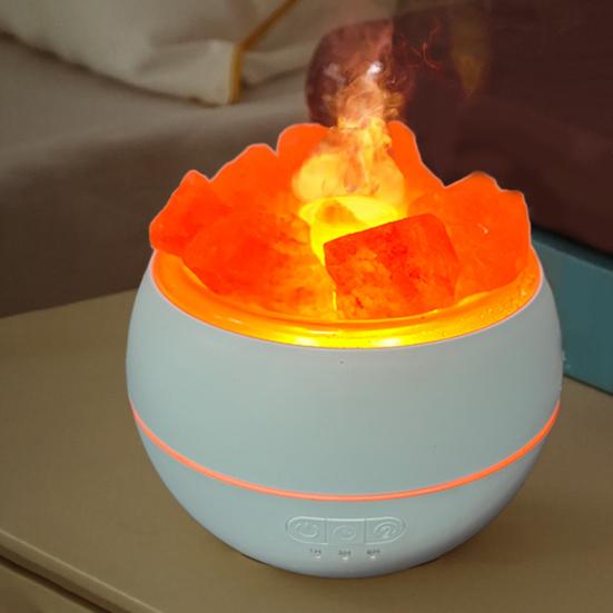 Ultrasonic Cold Mist Air Humidifier with 7 Colors Salt Lamp Fragrance Diffuser Timer Function Air Humidifier Aromatherapy Essential Oil Diffuser