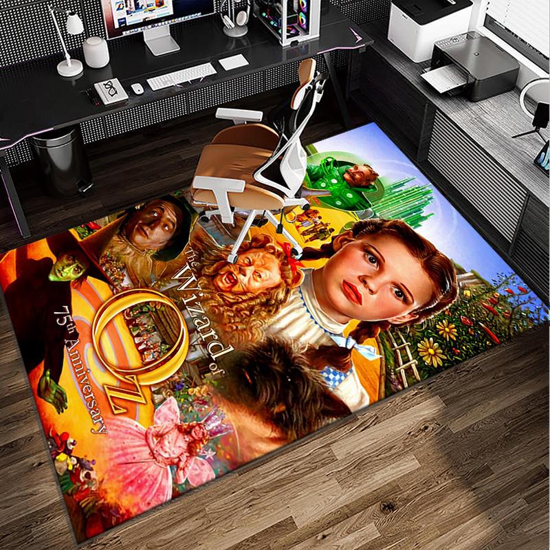 Wonderful Wizard Adventure Office Rug Chair Mat, Game Carpet, Suitable for Front Door, Bedroom, Living Room, Desk, Holiday Gift