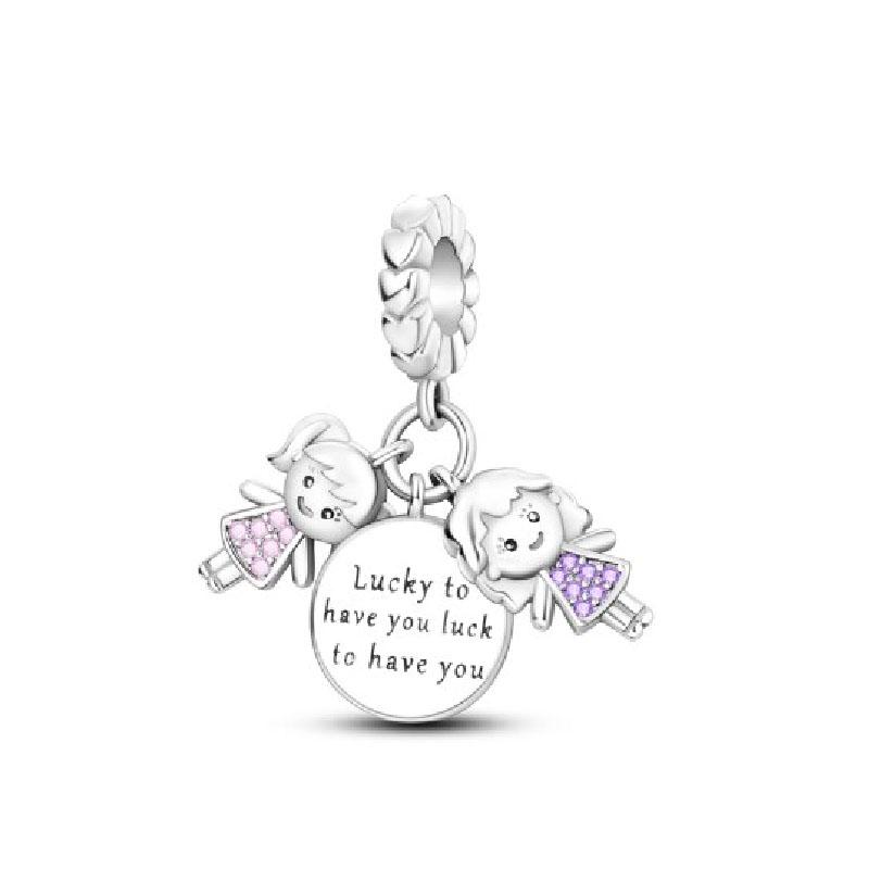 S925 Посеребренная коллекция «Любовь ко Дню матери», очаровательные бусины для мамы, подходят S925, оригинальные браслеты, ювелирные изделия «сделай сам», подарки на день рождения