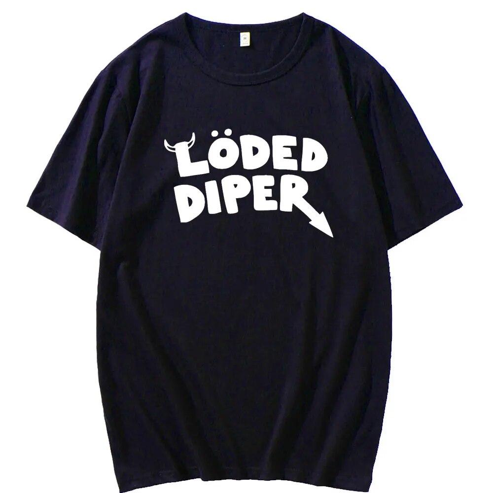 LODED DIPER DIARY OF A WIMP KID Tshirt Unisex Brand Teeshirt Unisex Summer Cotton T Shirt Short Sleeve Oversized Harajuku Unisex T-shirt