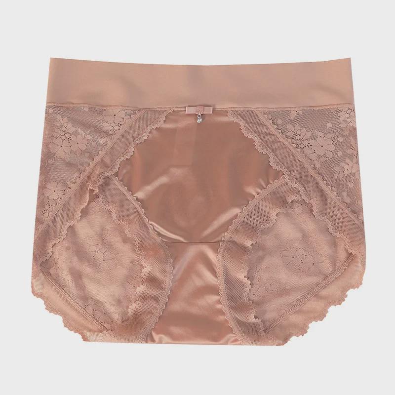 Plus Size Women's Japanese Satin Lace Seamless Jacquard Underwear - Light Luxury