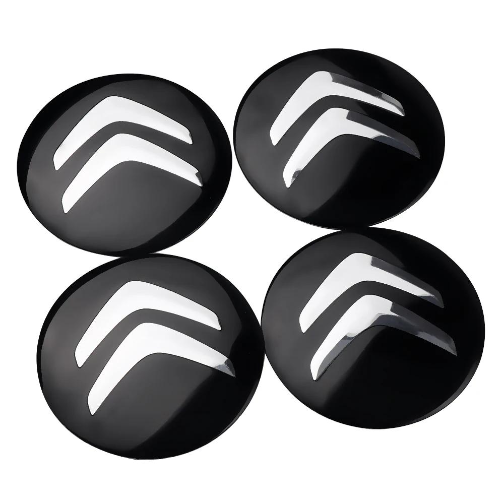 ADT2 4Pcs Car Styling Aluminum Wheel Center Hub Caps Stickers For Citroen C4 C3 Xsara C-Elysee C5 C1 DS DS3 DS5 DS4 Jumper Picasso