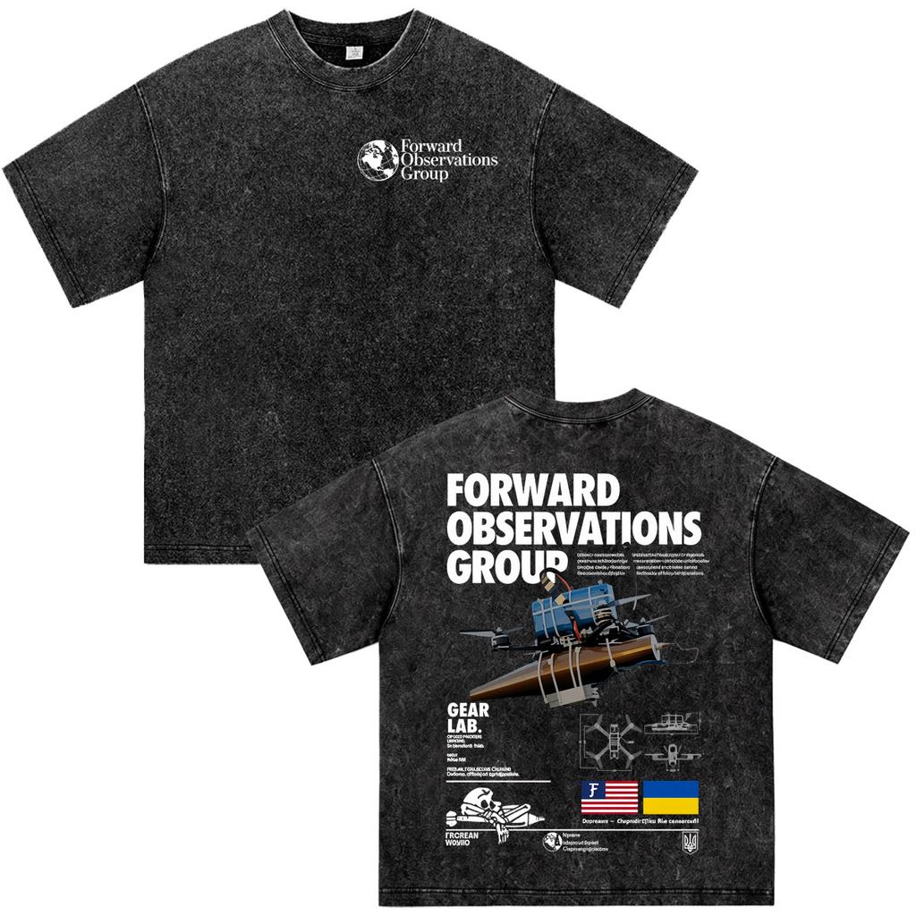 Forward Observations Group Vintage Washed T-shirt Women Clothing Fashion Gothic Short Sleeve T Shirts Streetwear