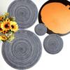 Круглый коврик для столовых приборов, современный однотонный Нескользящий стол, теплоизоляция, обеденный термостойкий защитный декоративный коврик