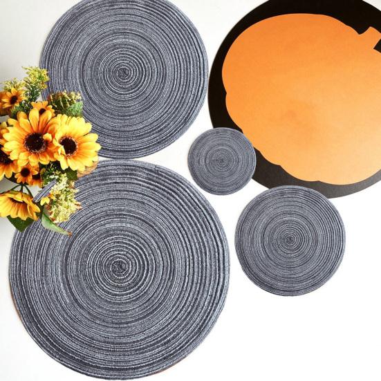 Круглый коврик для столовых приборов, современный однотонный Нескользящий стол, теплоизоляция, обеденный термостойкий защитный декоративный коврик