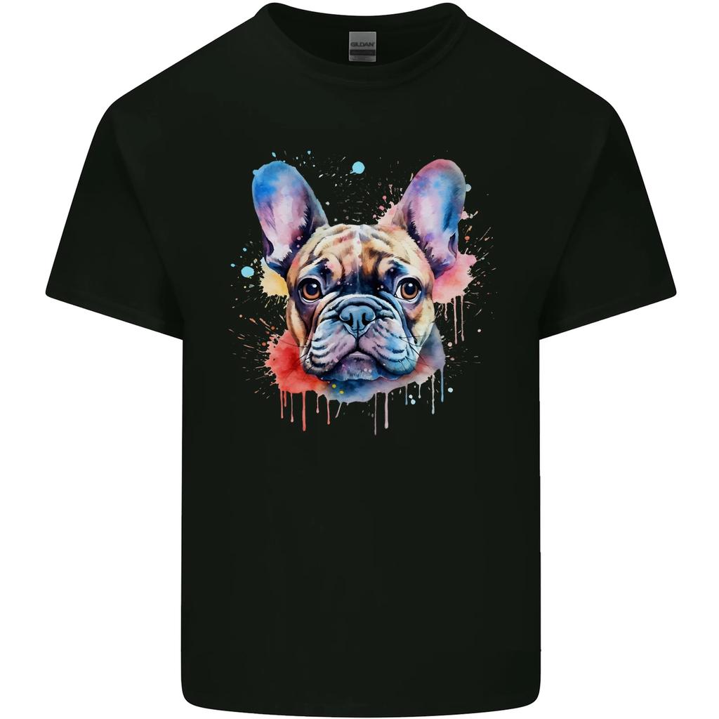 French Bulldog Watercolour Dog Kids T-Shirt Childrens