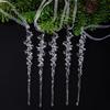 5/12Pcs Acrylic Christmas Hanging Pendants Transparent Xmas Tree Embellishment  for Christmas