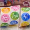 500 Pcs/roll 1 Inch Colourful Thank You Stickers for Gift Wrapping, Envelope Sealing, Small Business Office Supplies, Diy Decora