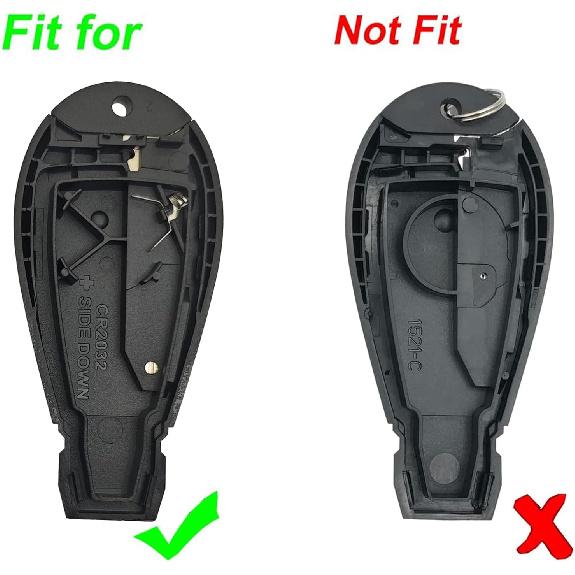 Replacement Key Fob Case Shell for Jeep Grand Cherokee Dodge | Car Key Case Cover, for Dodge Commander 2008-2010 Jeep Grand Cherokee 2008-2013