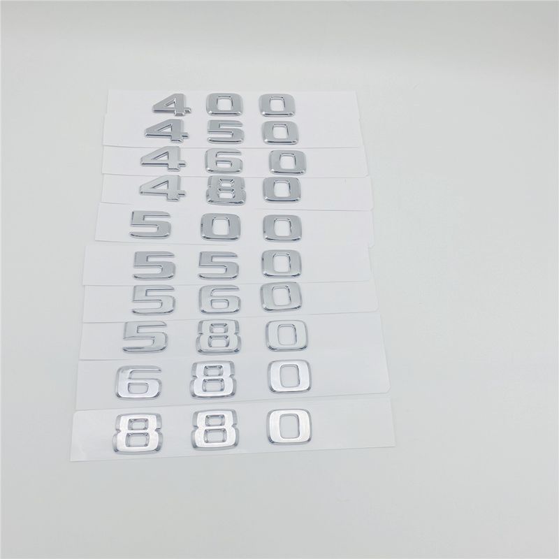 AAZO1 For BRABUS 400 450 460 480 500 550 560 580 600 650 700 800 850 880 900 Chrome Letters Number Trunk Emblem Logo