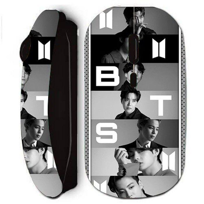 Wireless Mouse - BTS - Black White - Nano USB Key - Kpop - Maniacase