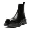 Chelsea boots men's 2024 autumn and winter new British style men's square head thick sole heightening Martin boots 2907-J