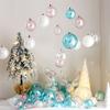 12/24/36Pcs 4CM Christmas Iridescent Ball Clear Shatterproof Reusable DIY Holiday Decoration Xmas Tree Hanging Ball Ornament Pendant Party Festival