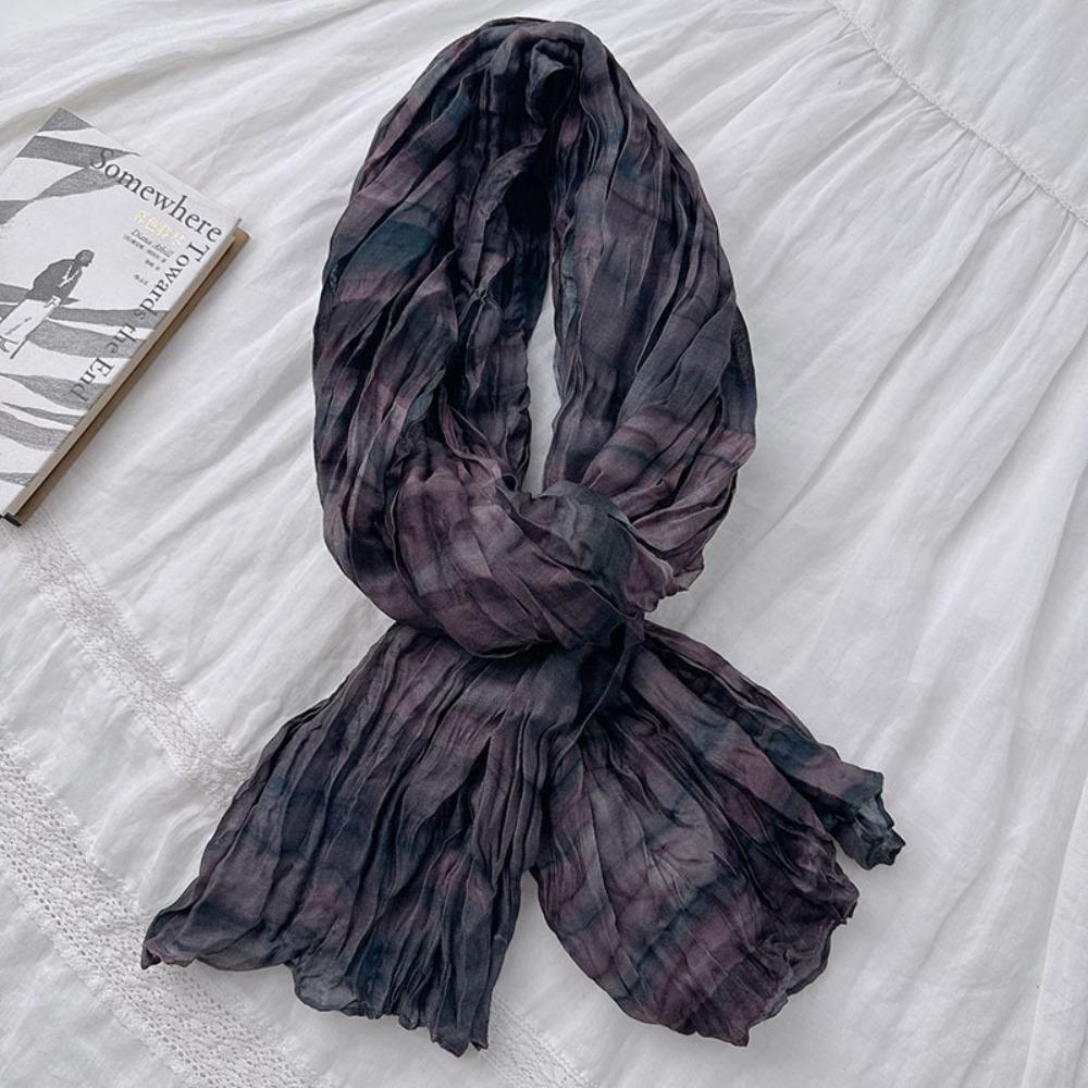 Folded Warm Scarf Cotton Neckerchief New Silk Scarf Autumn Winter