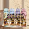 1PC Haunted Mansion Halloween 750ml Color Plastic Sports Water Bottle Leakproof Flip Straw Lid Suitable for Sports Office Home Use