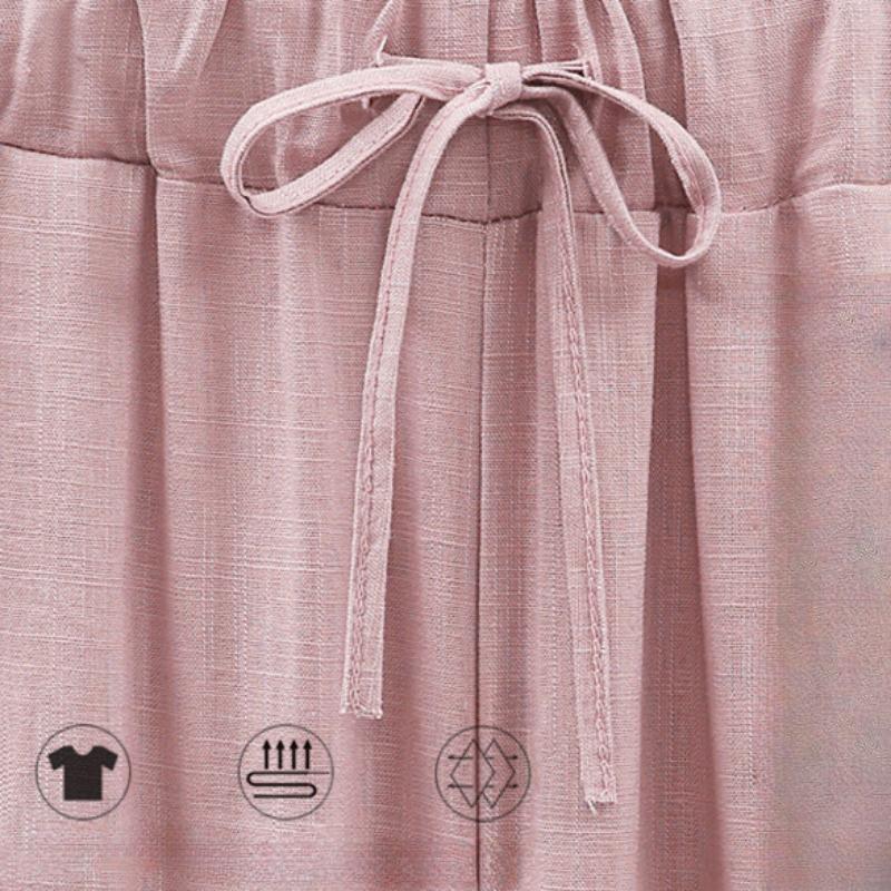 Женские брюки трапециевидной формы с эластичной резинкой на талии и карманами. Зауженные брюки. Широкие брюки. Шикарные прямые брюки. Свободные брюки. Повседневные брюки с высокой талией.