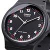 Casio Аналоговые часы MQ-24-1BL / MQ-24-7EL с уретановым ремешком, унисекс, черные, 24-часовой формат, белые, международная модель [импортные]