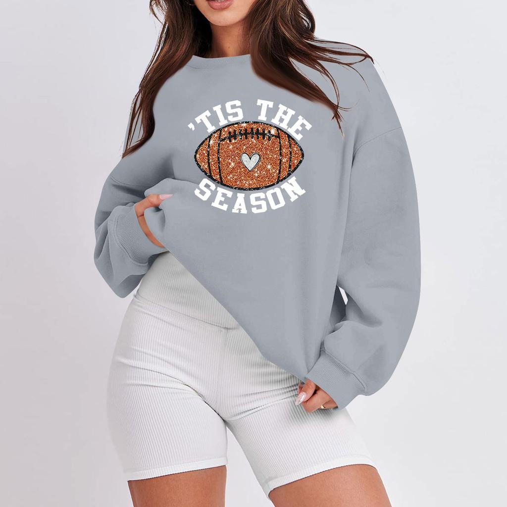 Женская повседневная мода с длинным рукавом и принтом, с круглым вырезом, свободная толстовка