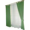 ARIE 1st Class Set of Width Length Heat Shape Energy Tratto Curtains, Blackout, 4, Green, 100cm, 190cm, Blackout, Insulation, Memory, Saving, Eco,