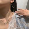 Персонализированный Дизайн Цветные Хрустальные Жемчужные Расписные Тюльпаны Ожерелье Цветок Жемчуг Бахрома Серьги-Гвоздики Ожерелье