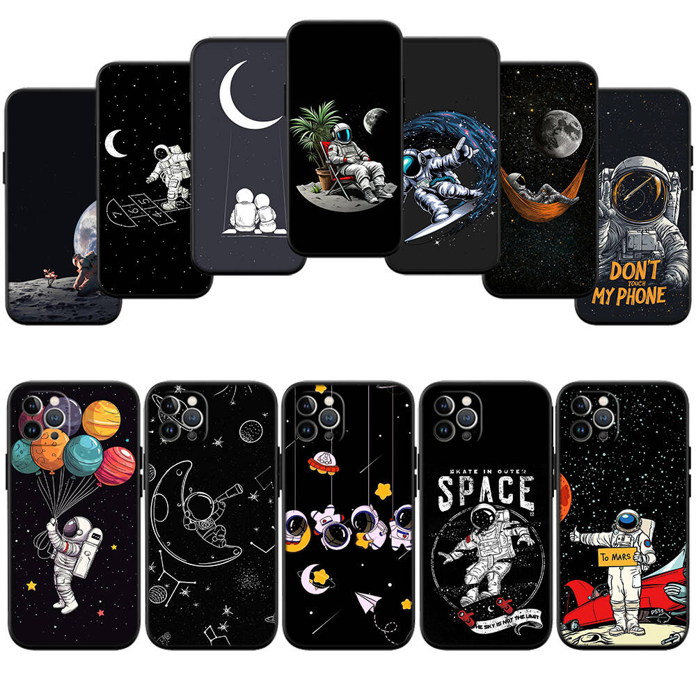 Astronaut Space Moon Phone Case for Xiaomi Poco C40 C51 C50 C55 C65 C71 C75 C85 F8 F7 F6 F5 F3 F2 X7 X6 X4 X3 M7 M6 M5 M4 M3 M2 Pro