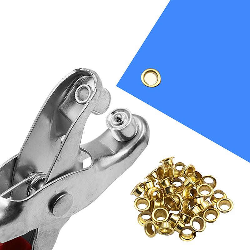 Eyelet Hole Punching Pliers Kit Shoe Holes Rivet Pliers For Punching Binding With 4Mm Button 28-40Pcs