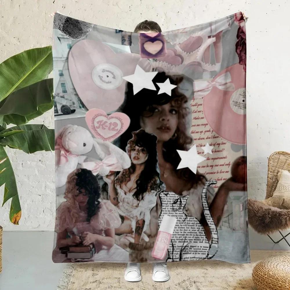 Плед с принтом музыки Melanie Martinez Пледы для пикника Теплый плед Мягкий и удобный плед Для дома, путешествий, подарок на день рождения