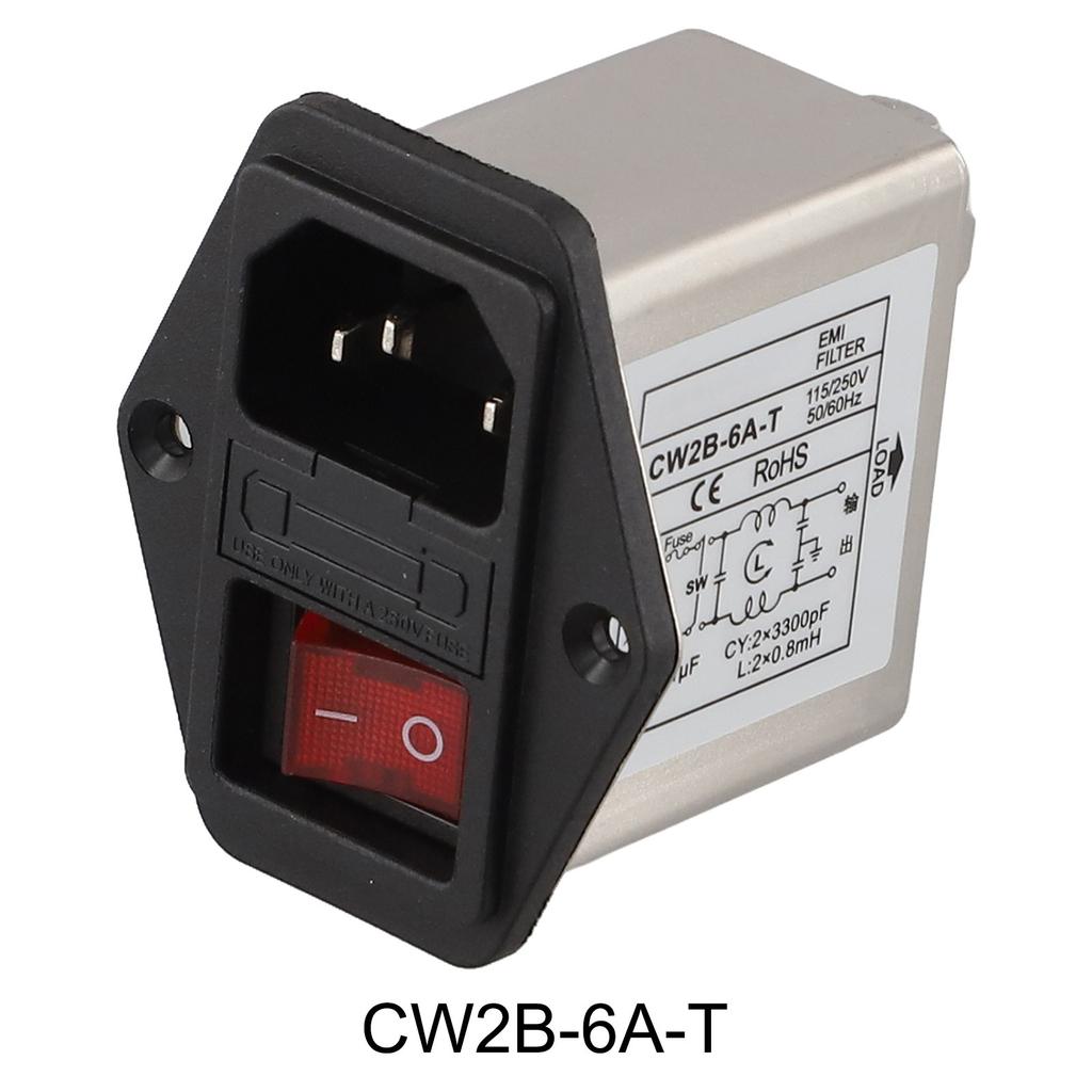 Compact Size 3A IEC Socket Power Filter for Serious Interference Occasions