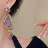 Прозрачные хрустальные преувеличенные серьги-капли Винтажные нерегулярные серьги Серьги со стразами Вечеринка