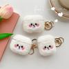 For AirPods 1/2/3/Pro 2 Earphone Case Plush Teddy Pattern Soft Anti Drop TPU Material Protective Equipped Keychain Pendant