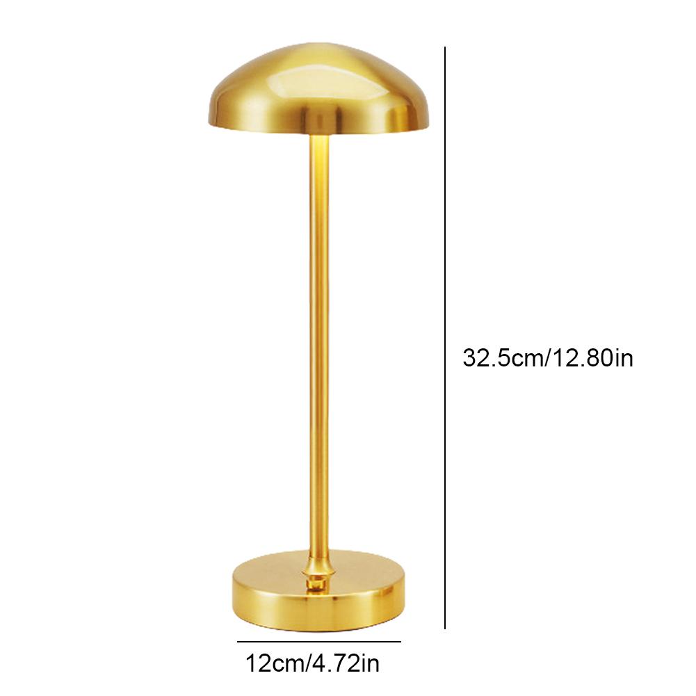 LED Wireless Gold Table Lamp Stepless Dimmable Touch Table Light Creative Night Light for Restaurant Bedroom Patio