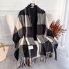 Warm Shawl Women Scarf Luxury Cashmere Winter Blanket Wraps Casual Plaid Print Pashmina Bufanda Travel Poncho Stoles Echarpe