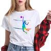 Sale Watercolor Volleyball Girls Printed Tshirt Women Love Sports Tees Summer 2025 Top Female White T-Shirt Funny T Shirts