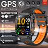 Новые спортивные смарт-часы с двухдиапазонным спутниковым GPS для мужчин, AMOLED HD-экран, пульсометр, компас, водонепроницаемость 10 ATM, для плавания