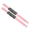 Uxcell 2 Pairs Maple Wood Drumsticks Handle Grip 5A Pink Classical Drumsticks for Drumming Musical Instrument Percussion Anti-Slip