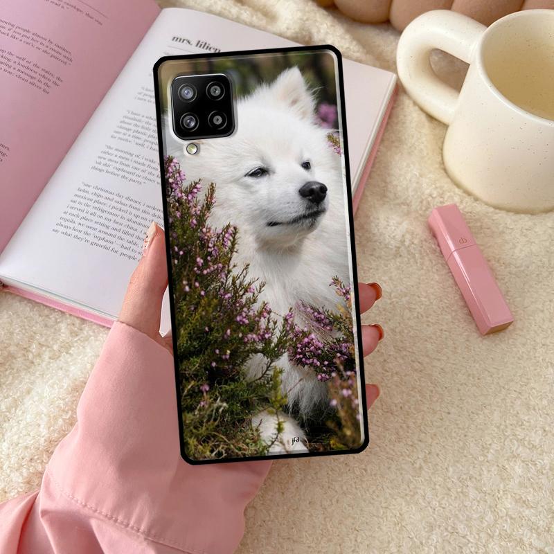 Чехол для телефона Samsung Galaxy с изображением японского шпица A54 A34 A14 A13 A51 A71 A33 A53 A73 A12 A22 A32 A52 A72 A52S