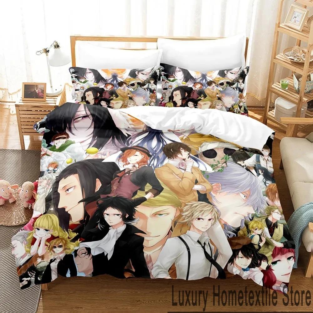 Аниме Bungo Stray Dogs Комплект постельного белья для мальчиков и девочек Twin Queen King Size Пододеяльник Наволочка Кровать для мальчиков Взрослый Домашний текстиль