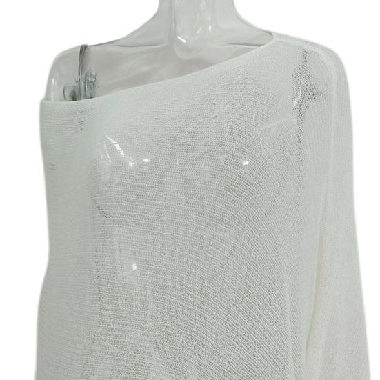 Женская накидка-шаль из сетки с асимметричным подолом, легкий летний пуловер, дорожная одежда-обертка