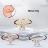 Изысканный пирсинг носа, универсальный медный креативный пирсинг хряща трагуса, кольцо для носа для женщин