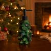 Festive Soap Dispenser Resin Christmas Tree Dispenser, Refillable Liquid Hand Shampoo Shower Gel Container, Empty Pump Lotion Bottle for Bathroom