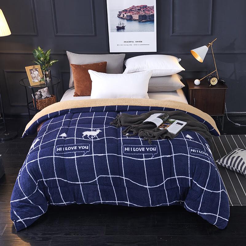 Flannel Sherpa Fleece Warm Winter Quilt