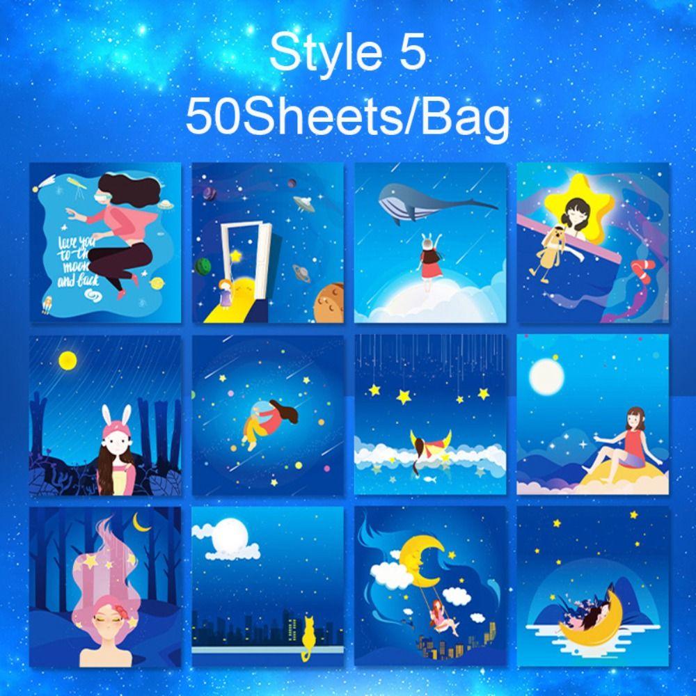 Креативная квадратная бумага для оригами, сделай сам, ручная работа, двухсторонняя раскраска, складная крафт-бумага, декор, художественный материал, образовательная бумага со звездами