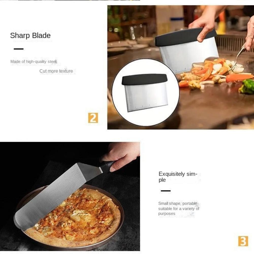 Stainless Steel Teppanyaki Scraper Non-Stick Cooking Spatula Steak Fried Shovel Outdoor BBQ