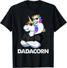 Dadacorn - Unicorn Dad and Baby Christmas Papa Father's Day Gift Unisex T-Shirt