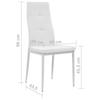 VidaXL 6x Chaise de Salle à Manger Cuir Artificiel Blanc Chaises de Cuisine 275436