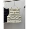Womens Lightweight Down Vest Short Puffer Sleeveless V-Neck Outerwear Winter