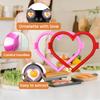 1/4pcs Silicone Cooking Molds Heart Shape Mold For Pancake Fried Egg Muffin Cookie Biscuit Creative Baking Mold Kitchen Supplies