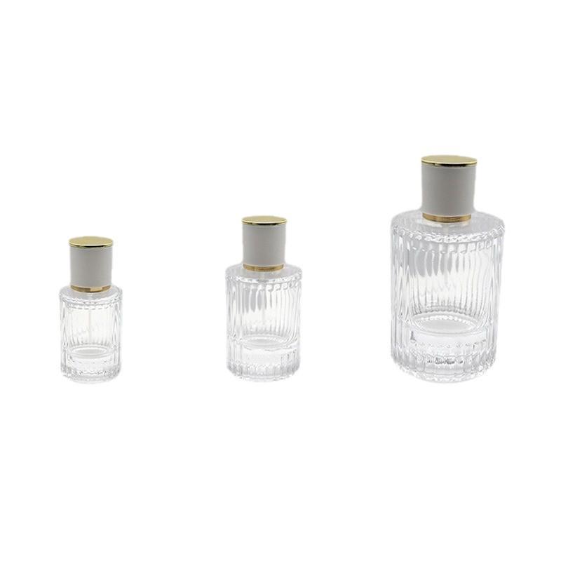 Spot 50ml Vertical Stripe Transparent Spray Perfume Sample Bottle